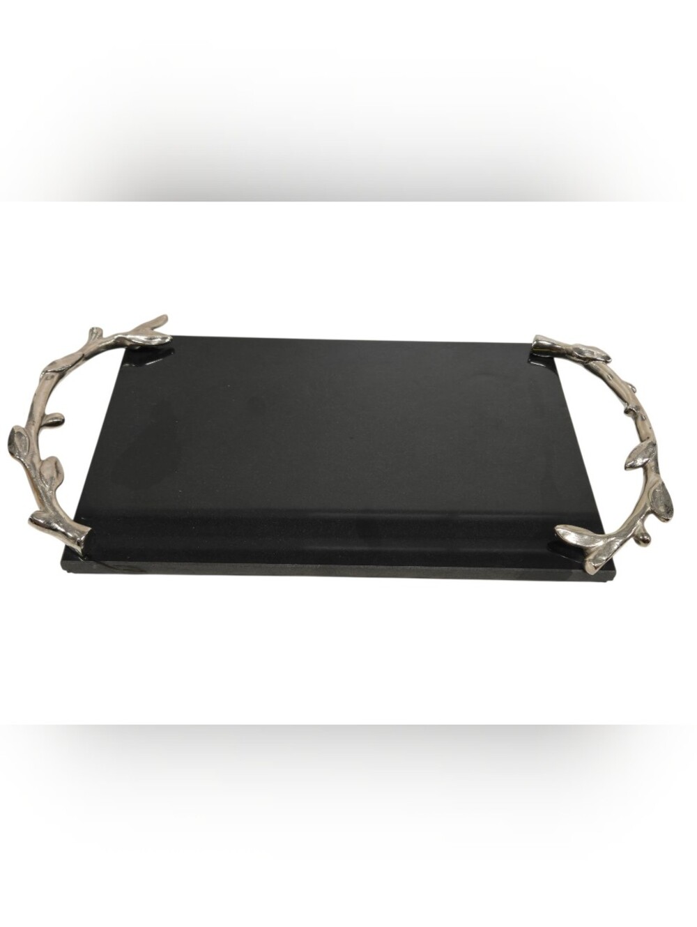Michael Aram Vine Collection Vine Cheese Board Black Granite Silver